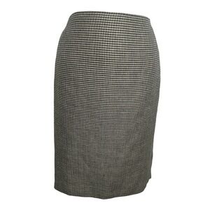 Ralph Lauren‎ Collection Purple Label Houndstooth Pencil Linen Skirt  sz 8